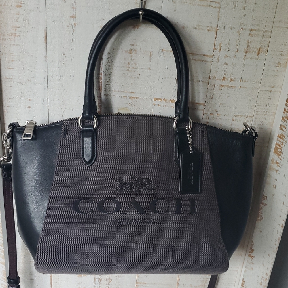 COACH Elise Satchel With Horse and Carriage Print